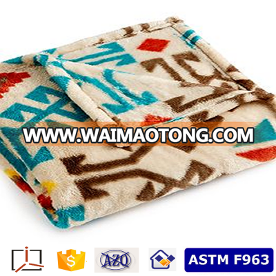 promotion printed soft coral fleece blanket throw 150*180cm